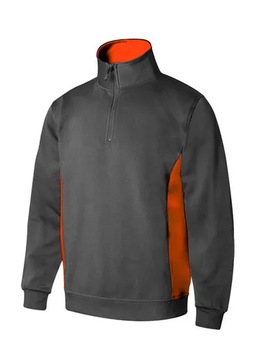 Sudadera bicolor media cremall Velilla 105704