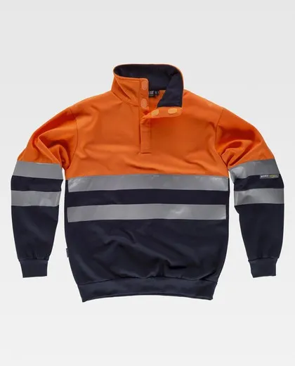 Sudadera combinada Alta Visibilidad Marino Naranja A.V.