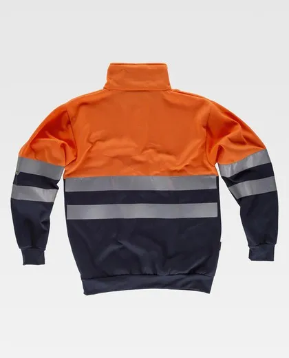 Sudadera combinada Alta Visibilidad Marino Naranja A.V.