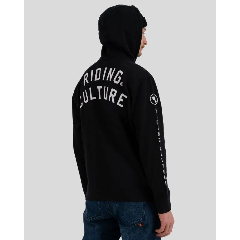 Sudadera negra con cremallera - Riding Culture