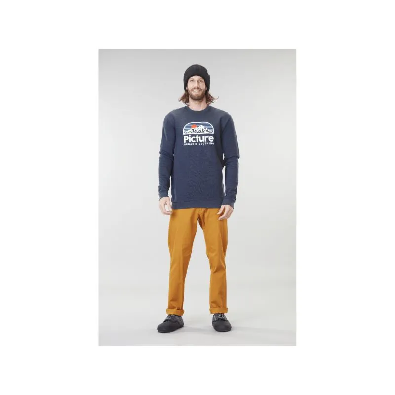 Sudadera Picture Authentic Crew (Azul oscuro melange) hombre