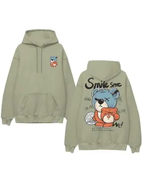 Sudadera TYS 'Oso Máscara' Khaki Claro