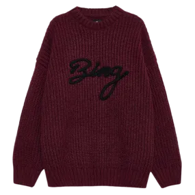 Sydney Crew Sweater Signature, Zinfandel