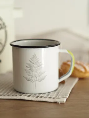 Taza de acero esmaltado helecho