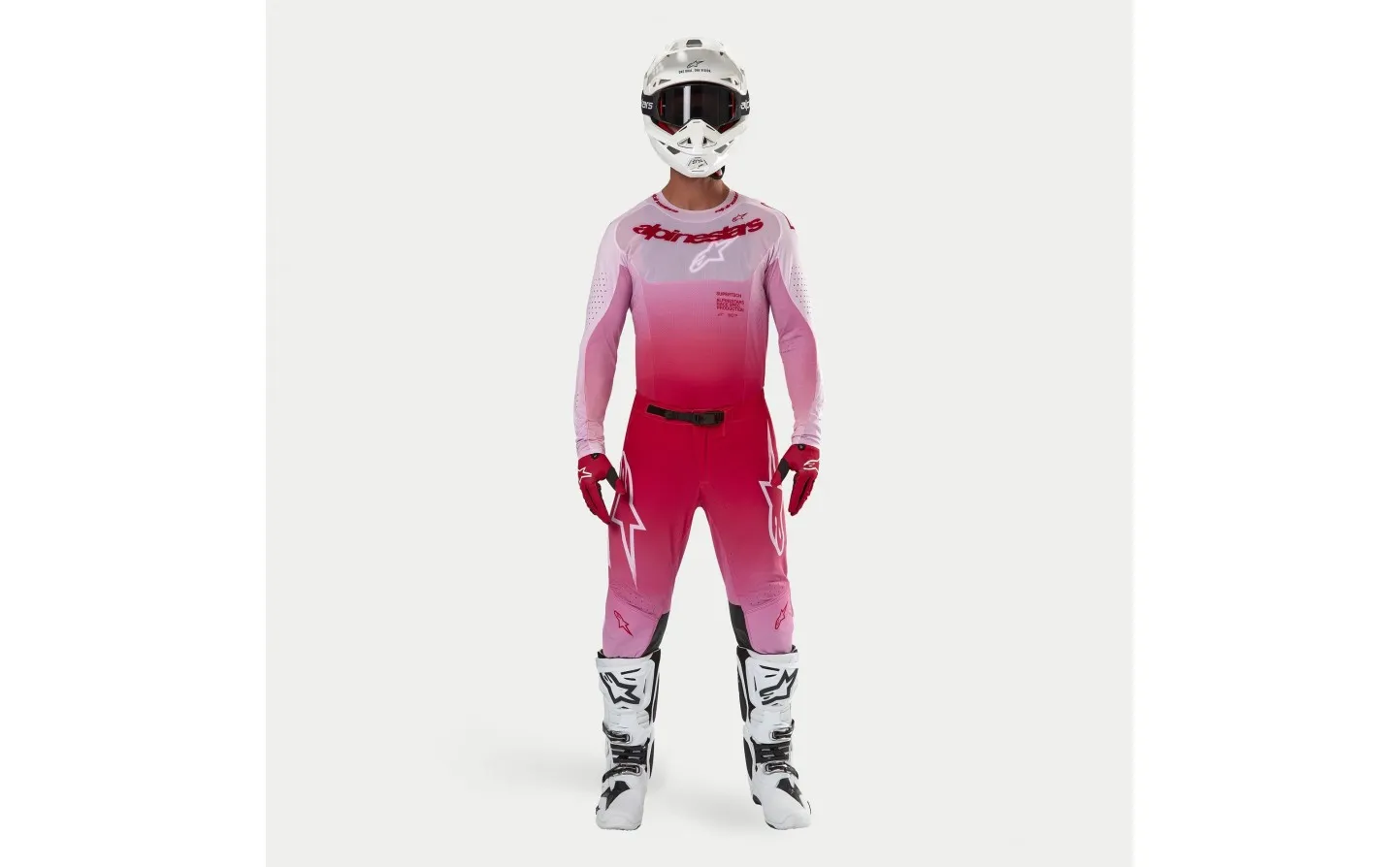 Traje Alpinestars Supertech Dade Rojo Lila