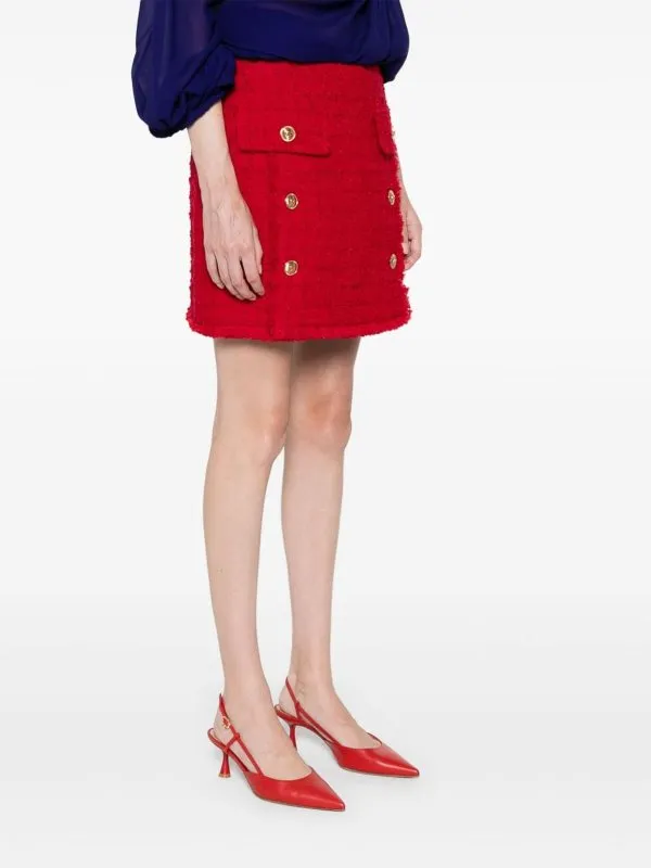 Versace Falda Semilarga - Rojo