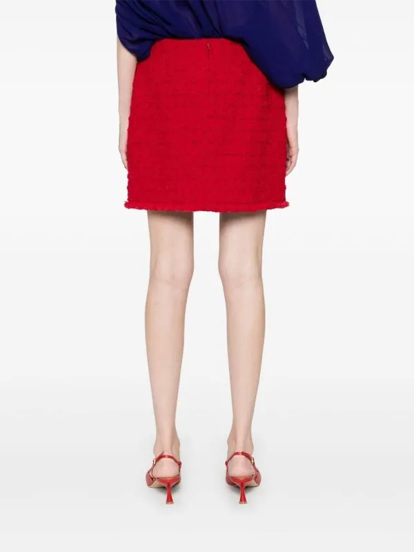 Versace Falda Semilarga - Rojo