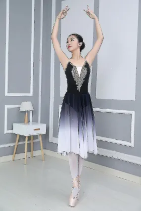 Women Gradient Color High Quality Long Adult Children Ballet Tutu Dress Party Practice Skirts Clothe