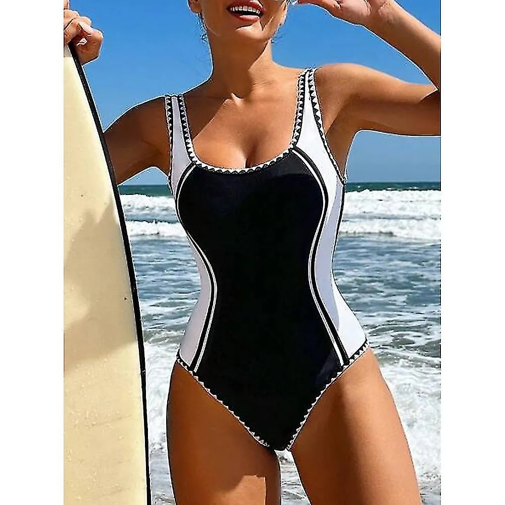 Women's Normal Swimwear One Piece Swimsuit Quick Dry Color Block Beach Wear Holiday Bathing Suits