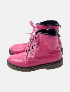 Xti Bota militar rosa cordones