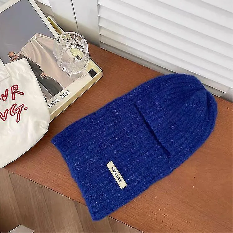 Y2k Funny Masked Robber Hat Women Autumn Winter Warm Solid Color Men Ear Protection Scarf Integrated Knitted Ski Beanie Cap