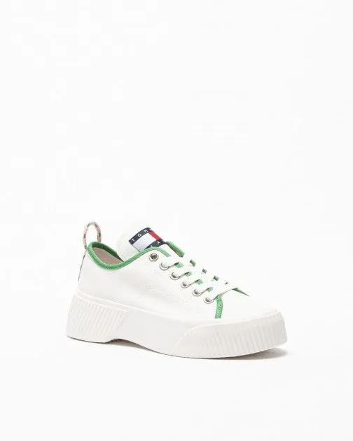 Zapatillas blancas Tommy Hilfiger Jeans Tommy Jeans Vulc Plat. Canvas LC Blanco