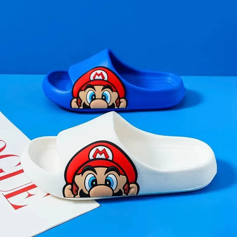 Zapatillas de Verano con Diseo de Super Mario: Lindas y Cómodas para Nios y Nias, Antideslizantes