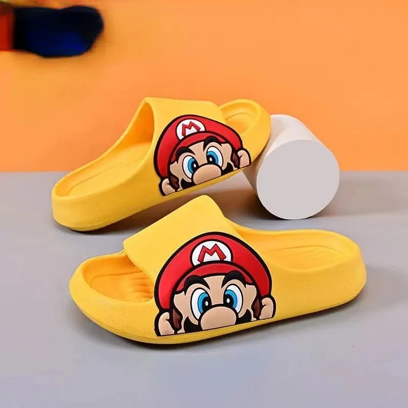 Zapatillas de Verano con Diseo de Super Mario: Lindas y Cómodas para Nios y Nias, Antideslizantes