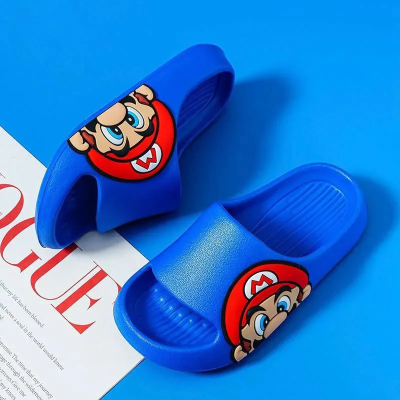 Zapatillas de Verano con Diseo de Super Mario: Lindas y Cómodas para Nios y Nias, Antideslizantes