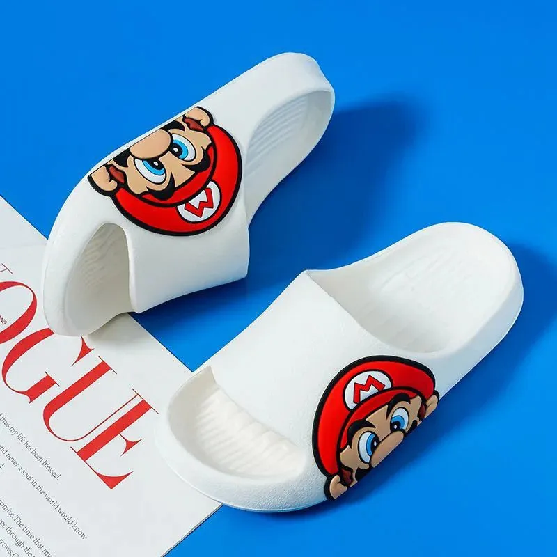 Zapatillas de Verano con Diseo de Super Mario: Lindas y Cómodas para Nios y Nias, Antideslizantes