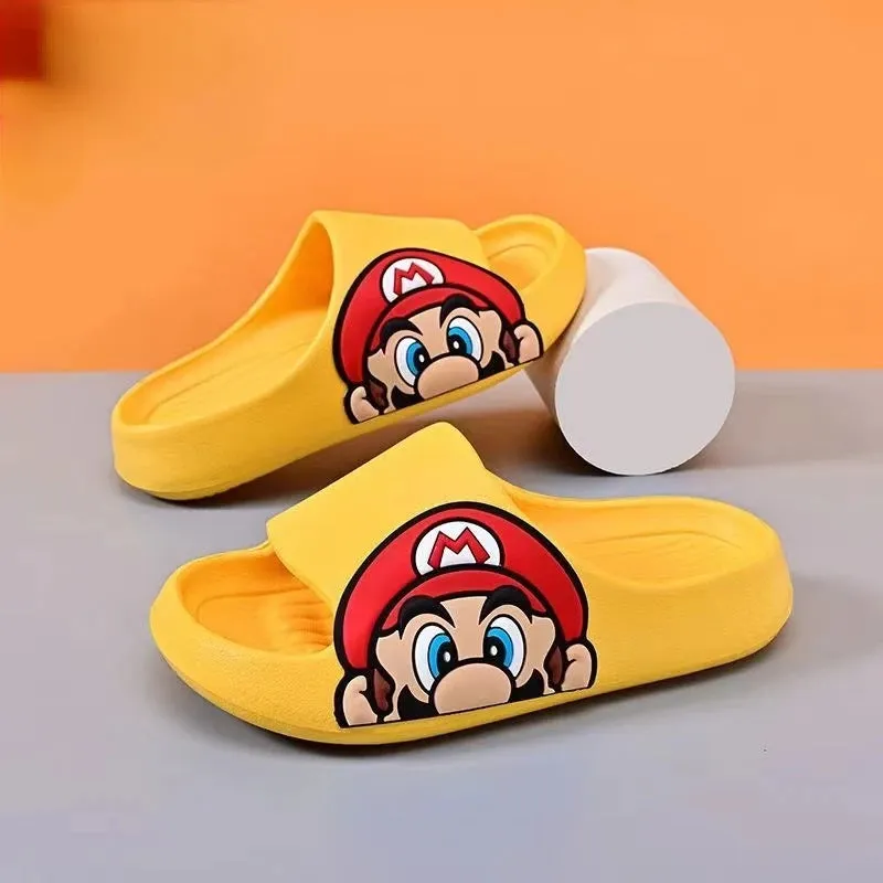 Zapatillas de Verano con Diseo de Super Mario: Lindas y Cómodas para Nios y Nias, Antideslizantes