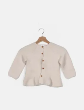 Zara Chaqueta beige abotonada